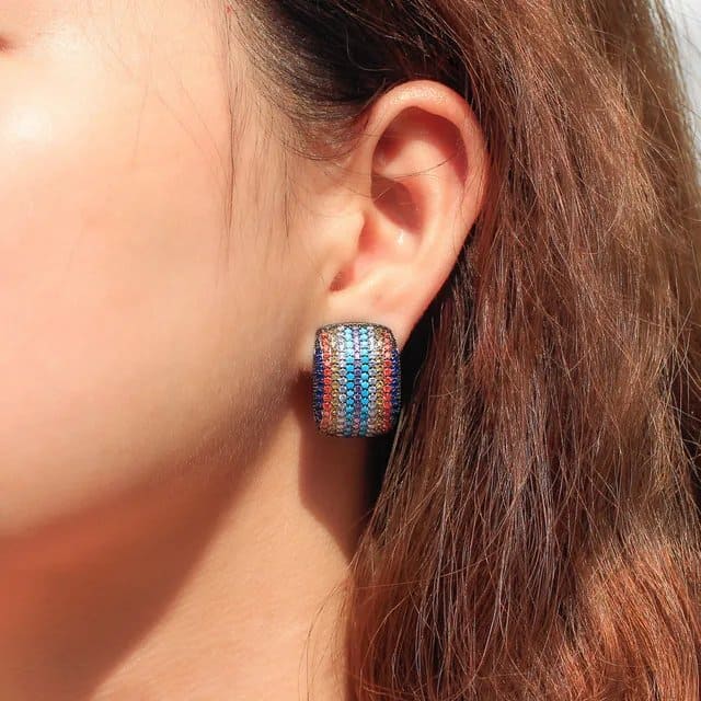 Colourful Cz Earrings