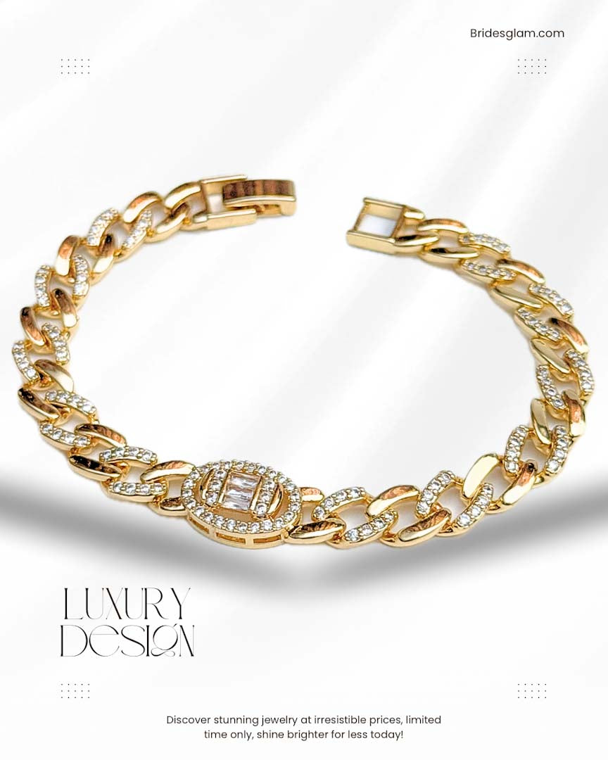 Link Chain Cz Bracelet