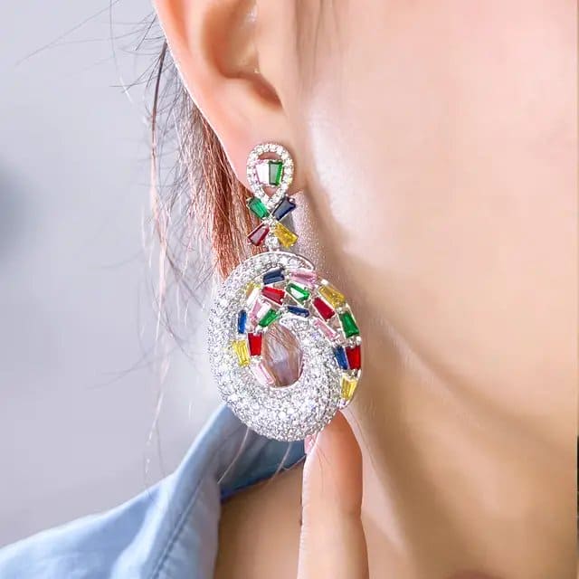 African Sparkle Cz Earrings