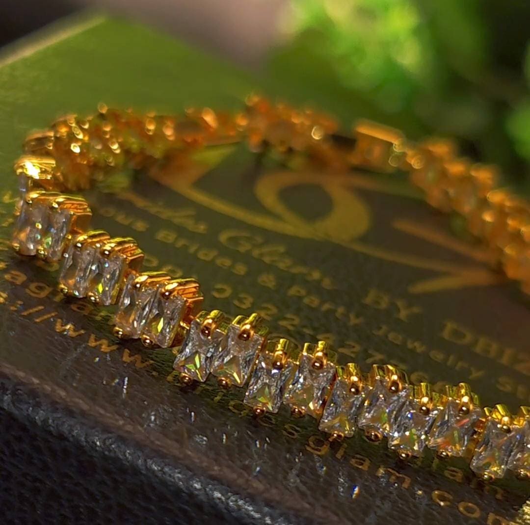 24k Gold Plated Zircon Bracelet