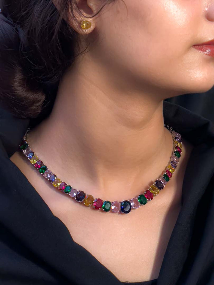 Diamond Cut Colorful Necklace