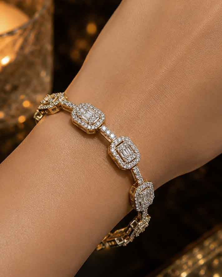 Regal Square Cz Bracelet