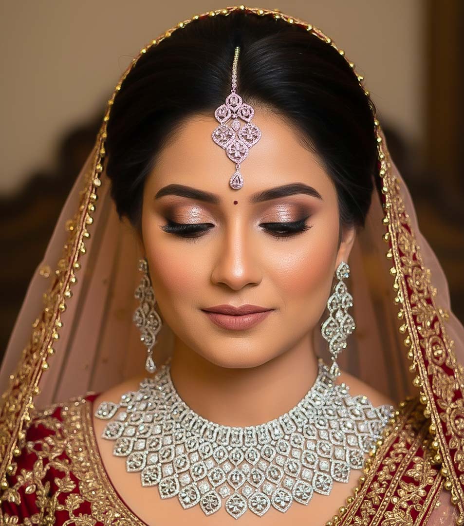 Bride Choker Cz Tikka Set