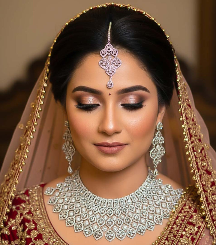 Bride Choker Cz Tikka Set