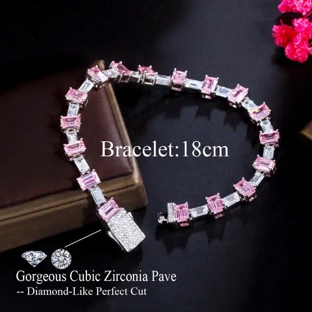 Tile Cut Cz Bracelet