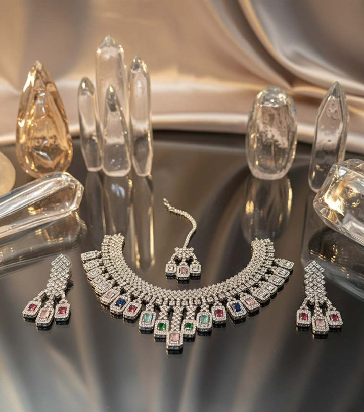 Colorful Cz Bride Set