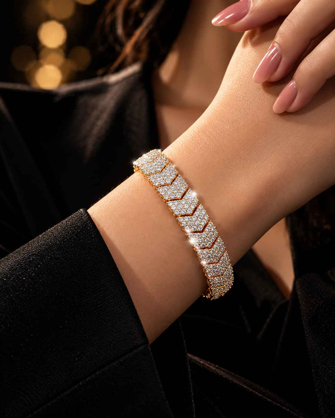 Two Tone Royal Cz Bracelet