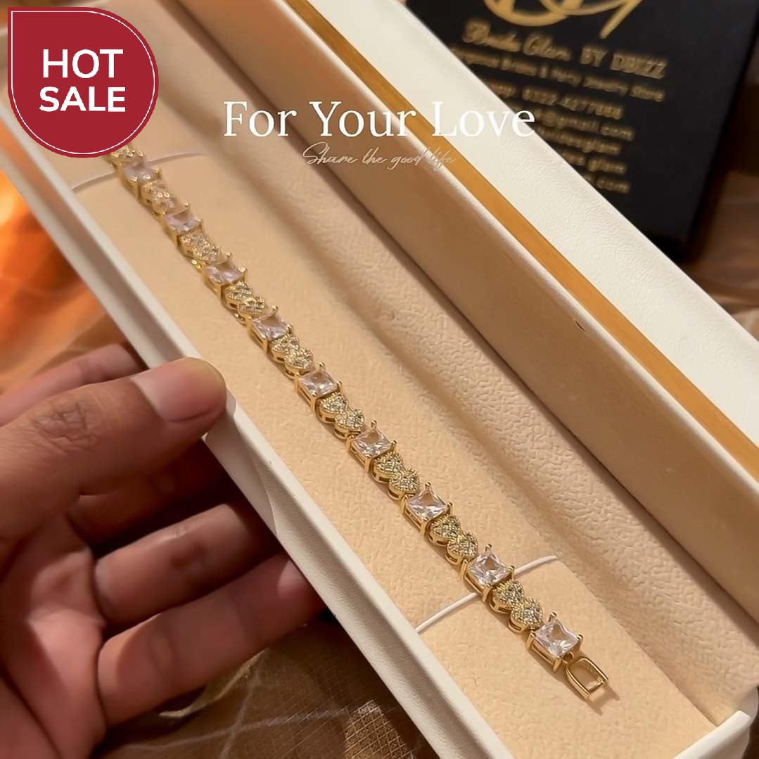 Royal Radiant Heart Bracelet