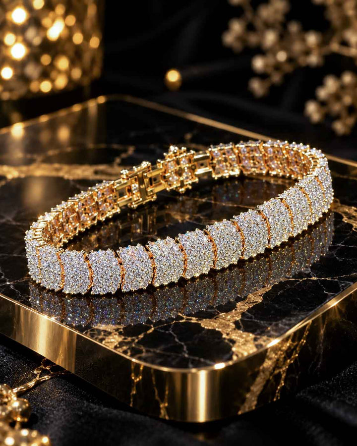 Two Tone Royal Cz Bracelet