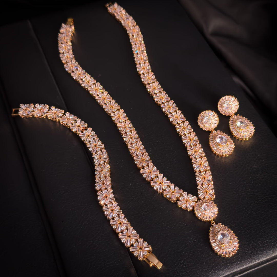 Dubai Gold Plated Zircon Set