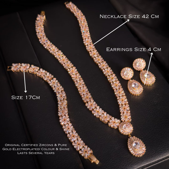 Dubai Gold Plated Zircon Set