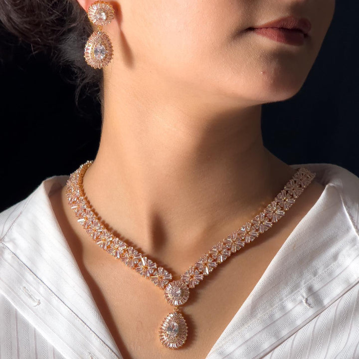 Dubai Gold Plated Zircon Set