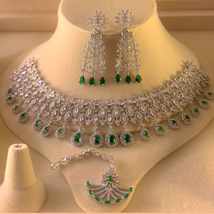 Green Water Drop Bride Set