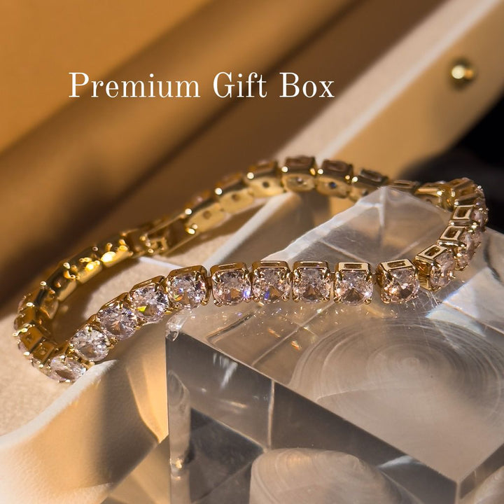 Diamond Cut Tennis 24K Cz Bracelet