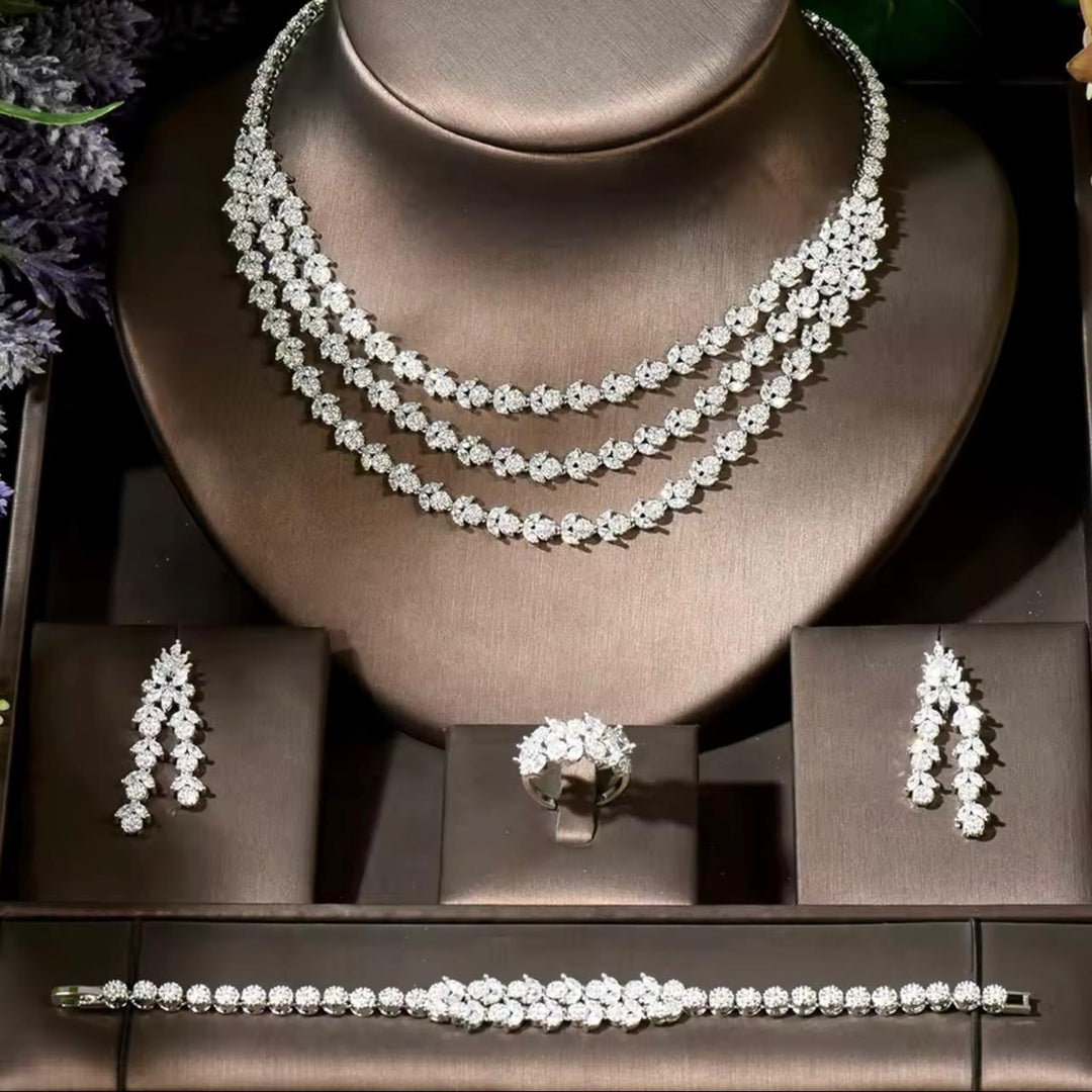 Triple Layered Cz Princess set