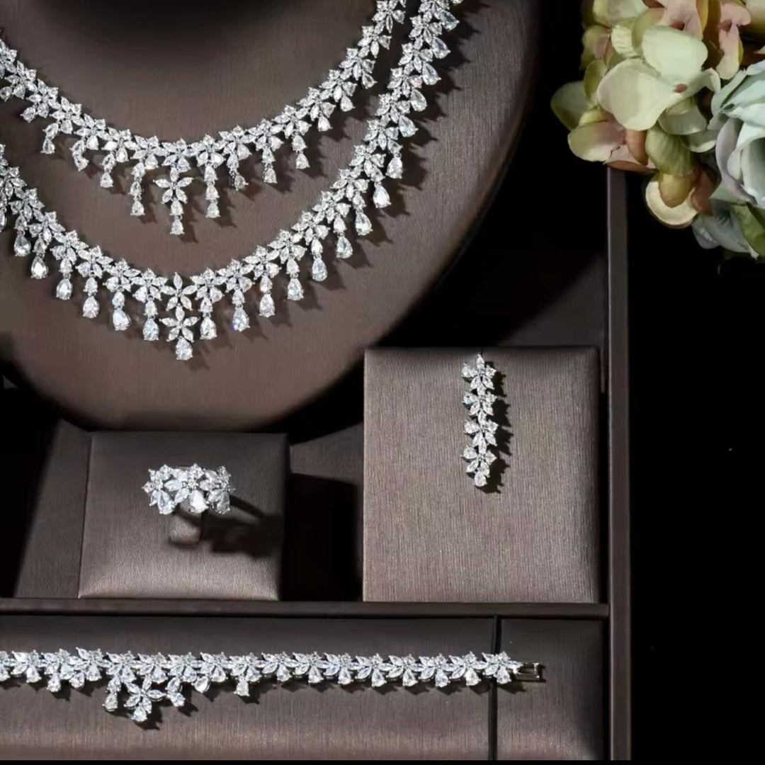 Double Layered Bride Cz Set