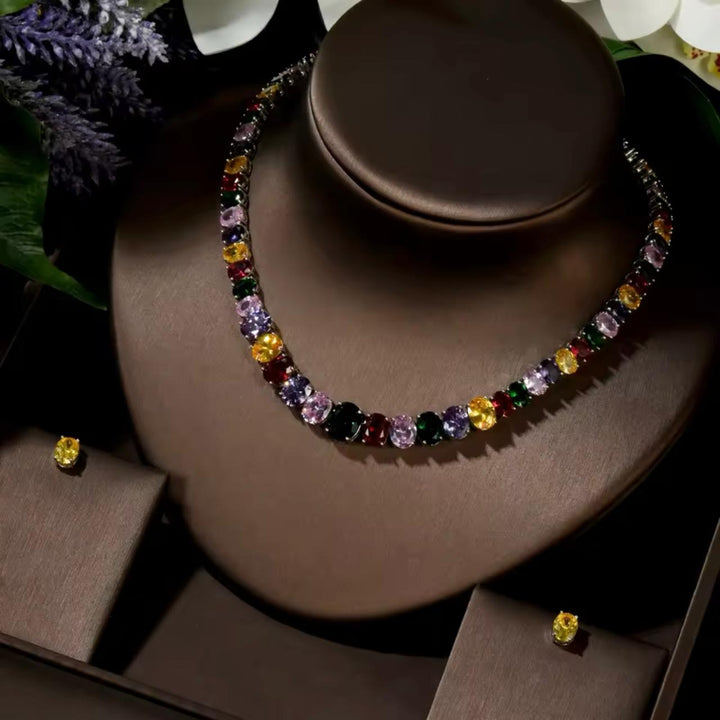 Diamond Cut Colorful Necklace