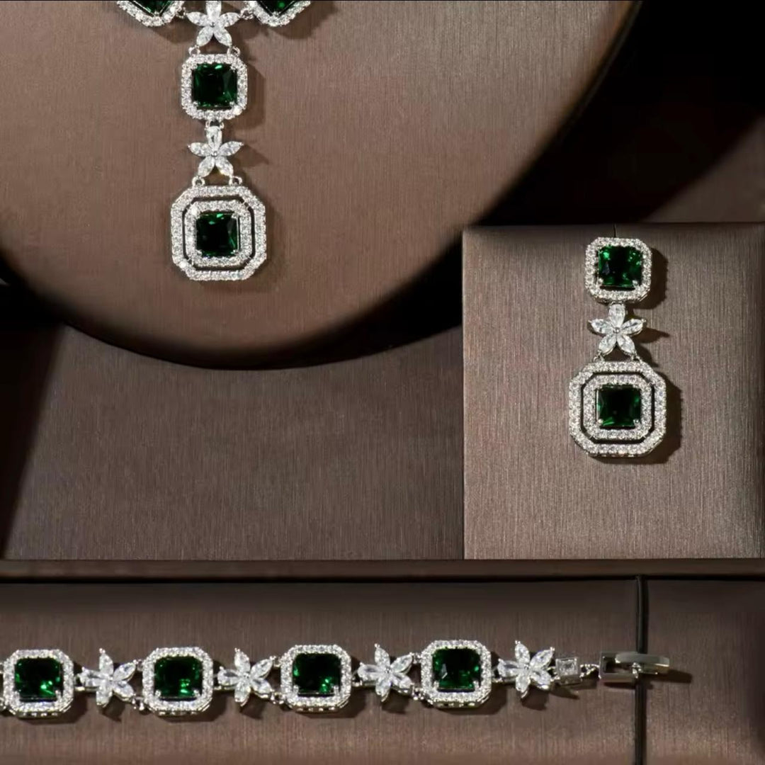 Emerald Cut Cz Set