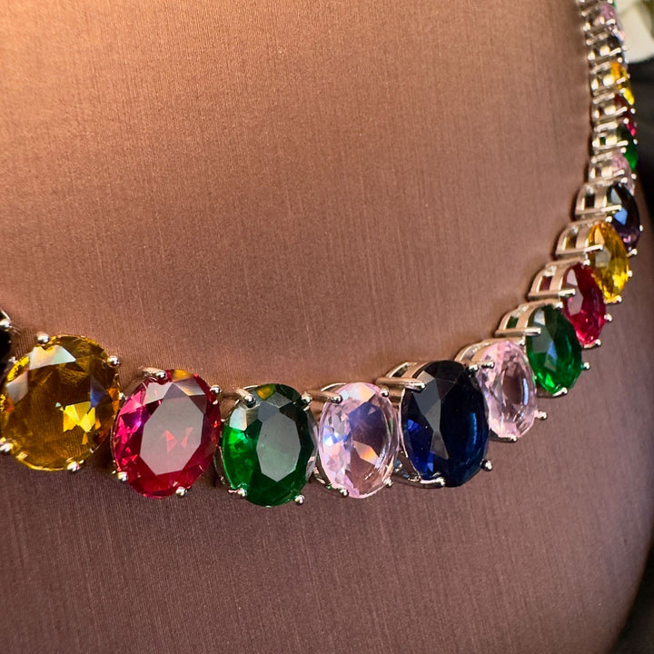 Diamond Cut Colorful Necklace