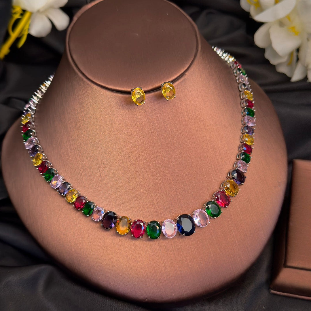 Diamond Cut Colorful Necklace