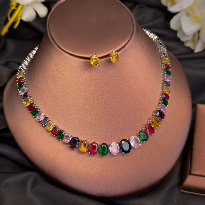 Diamond Cut Colorful Necklace