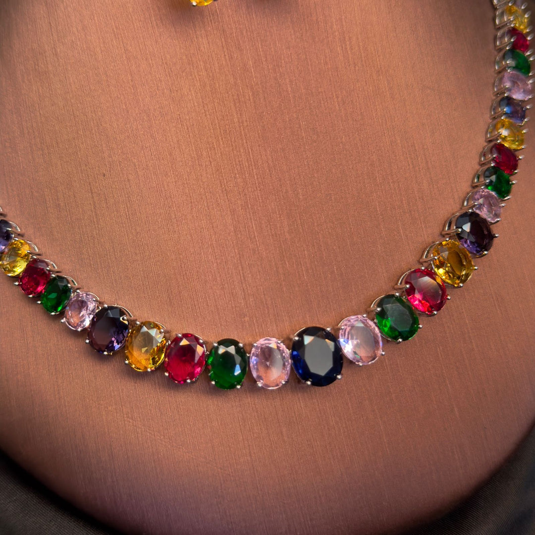 Diamond Cut Colorful Necklace