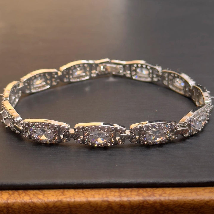 Tile Cut Zircon Bracelet