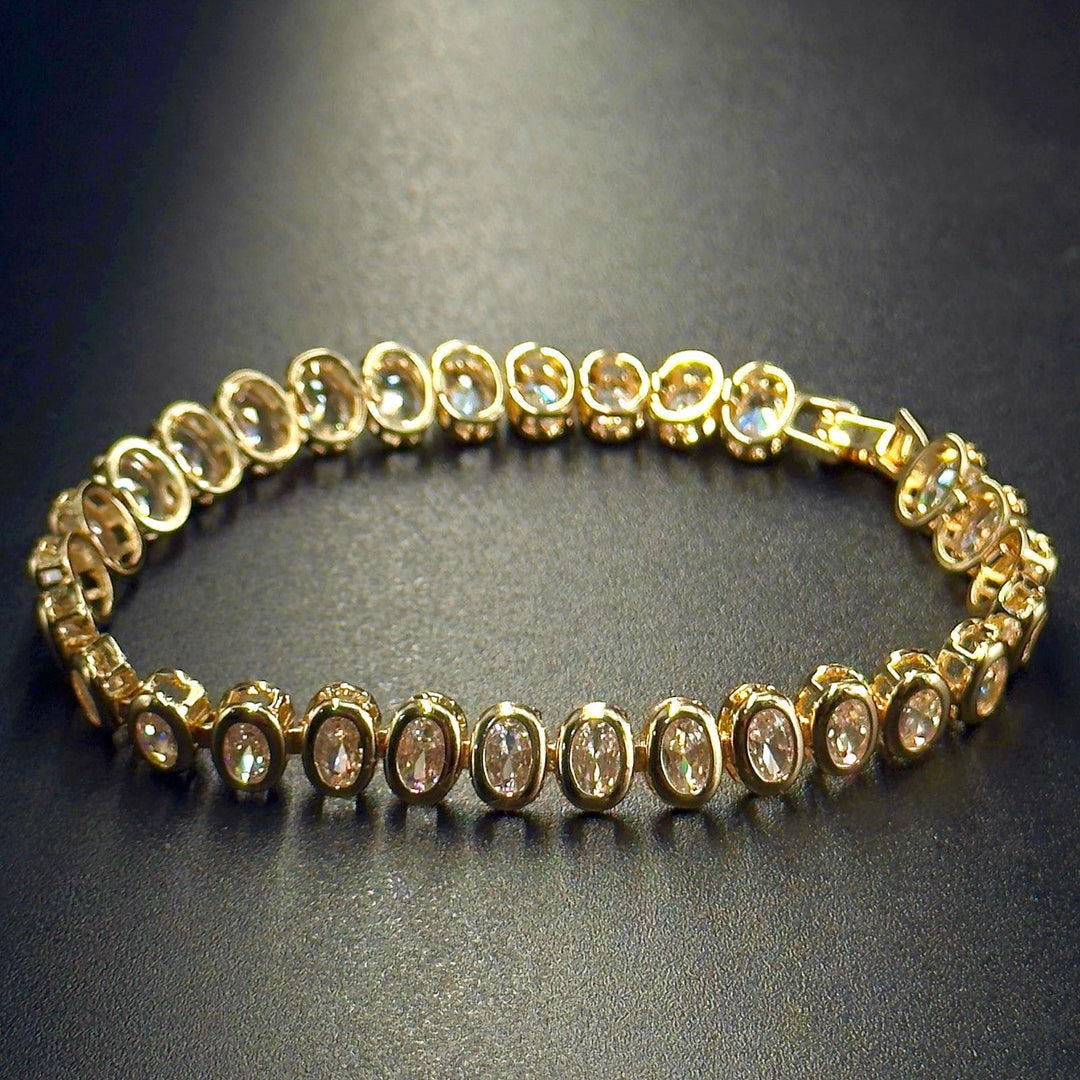 Diamond Cut 24K Cz Bracelet