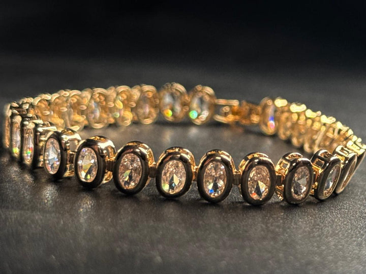 Diamond Cut 24K Cz Bracelet