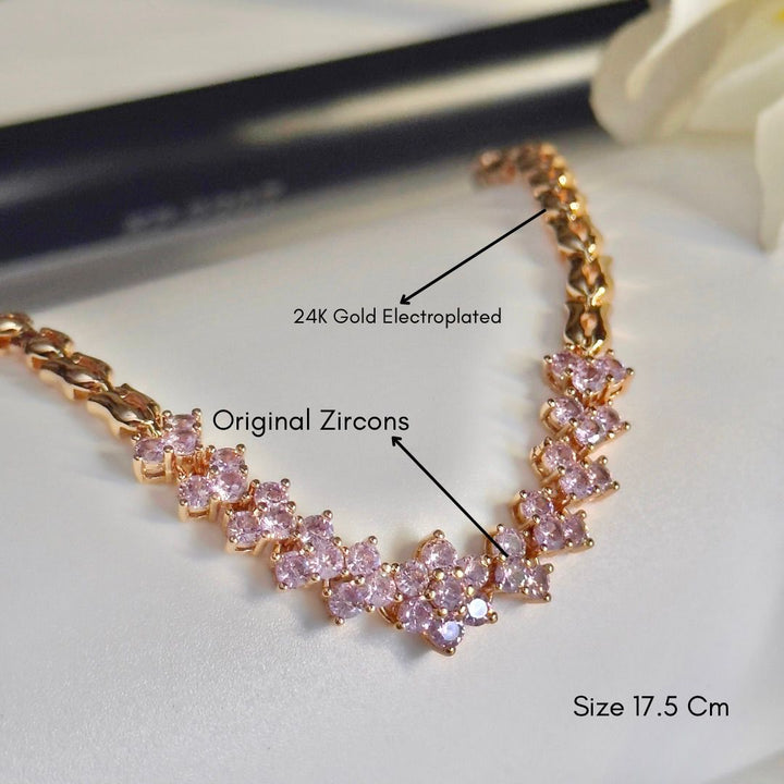 Vintage Style Pink Cz Bracelet