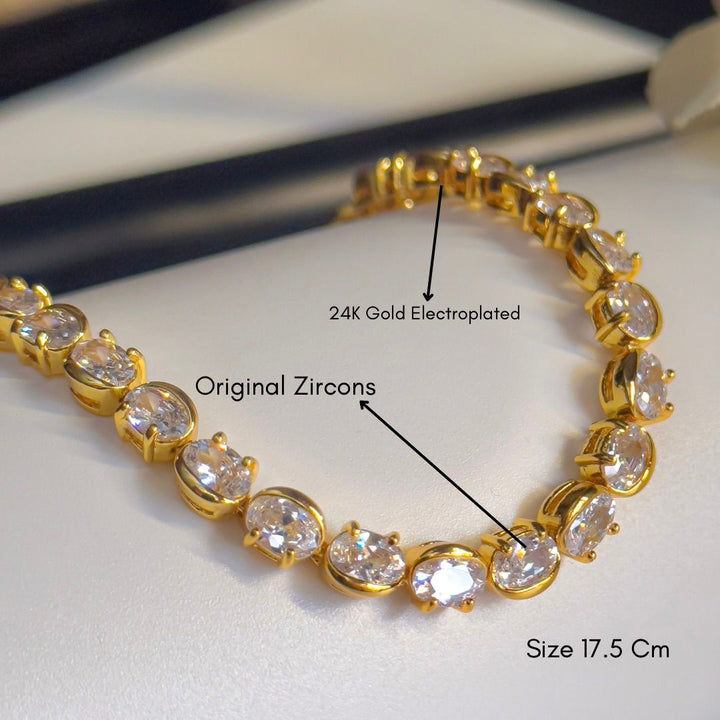 Oval Shaped Cz Bracelet