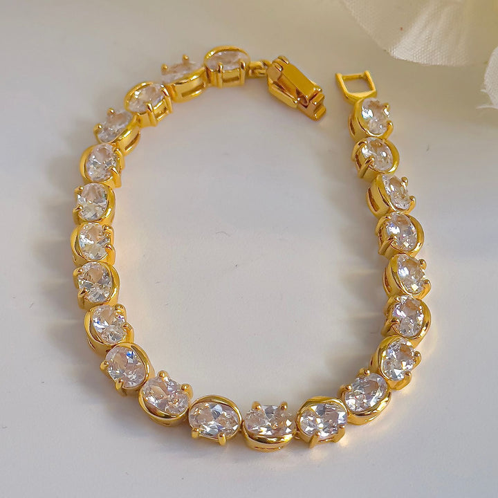 Oval Shaped Cz Bracelet