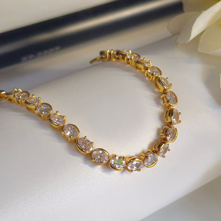 Oval Shaped Cz Bracelet