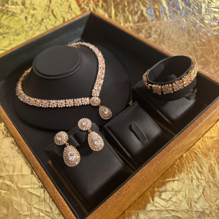 Dubai Gold Plated Zircon Set