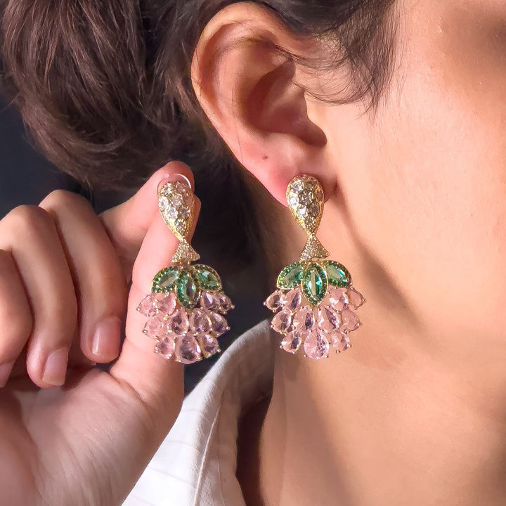 Pink Crush Stone Earrings