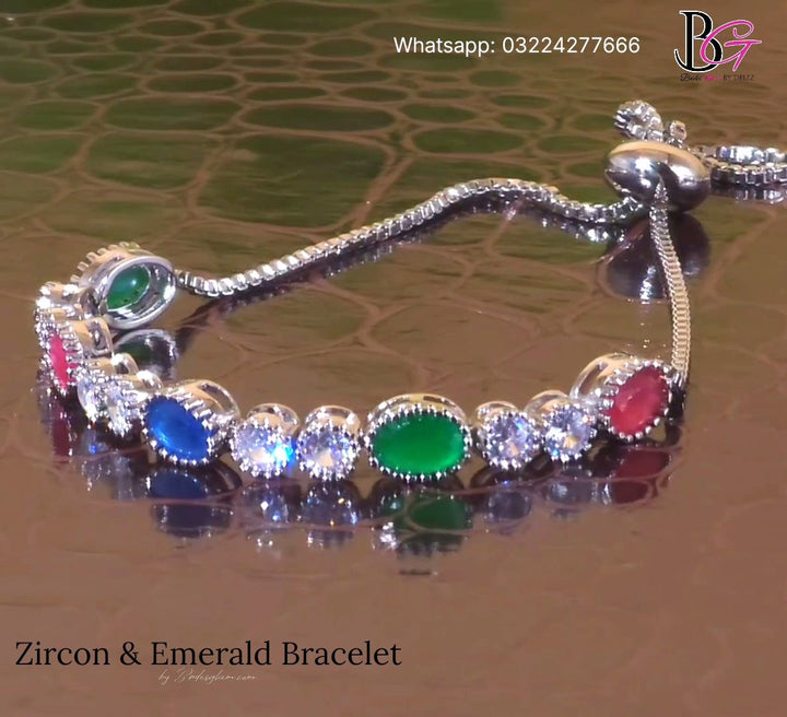 Multi Colour Cz Bracelet