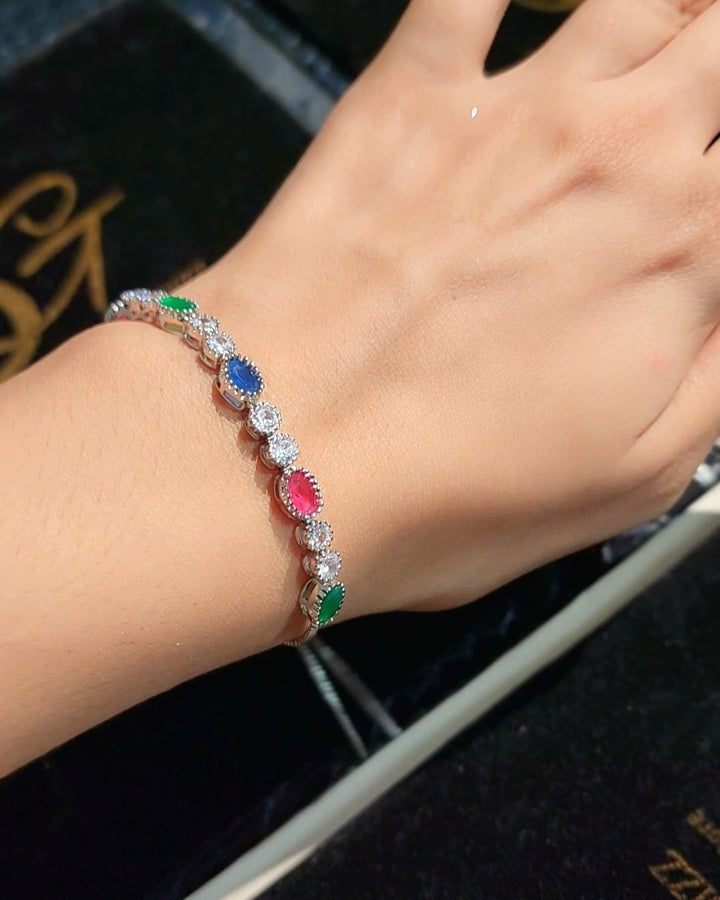 Multi Colour Cz Bracelet