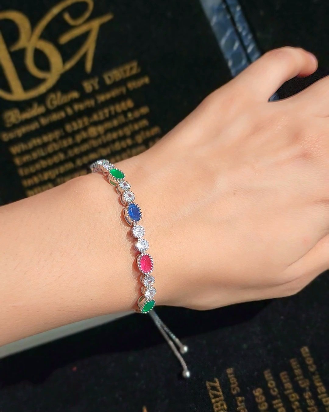 Multi Colour Cz Bracelet